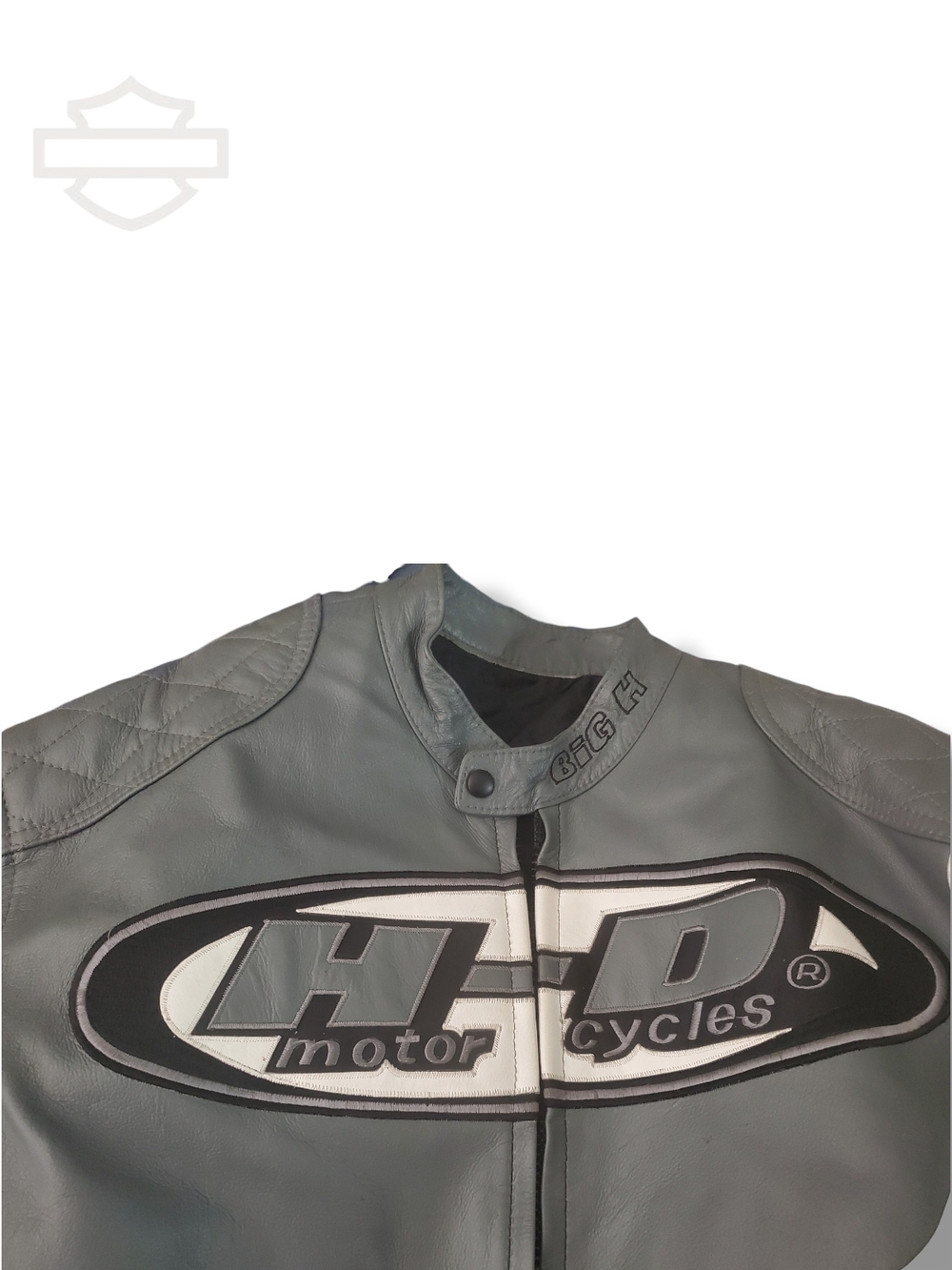 Harley-Davidson Road King Black and Gray Leather Riding Jacket - Picture 11 of 15